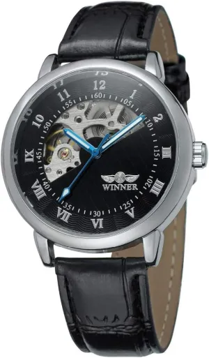 Wrist Watches MASTOPMen's Automatic Mechanical Watches Leather Strap Athens complimentary raw denote gush Band Men Luminous Military Analog Skeleton 