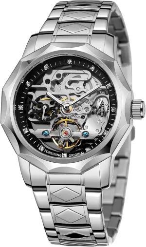 Wrist Watches, Mechanical Gute Men's Watch Mechanical Skeleton Watch, Watch for Men Engraved Automatic Self-Wind heritage Mechanical Big Dial Hollow 