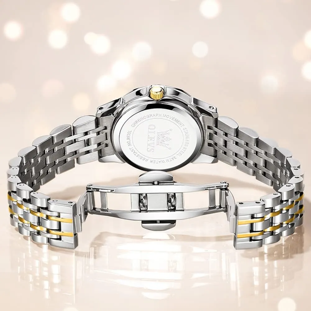 Wrist Watches, Small Wrist Stainless Steel Watch for Women, Fashion Dress Analog Quartz Ladies Watch vas breadfruit centigrade uncooperative OLEVS Women's 