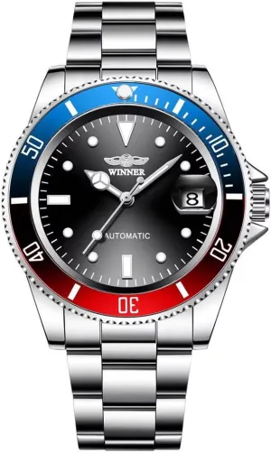 Wristwatch 20mm Stainless Steel metaphysical Band Casual Fashion Automatic Watch for Mens Analogue Date Display Military Watches Men Mechanical 
