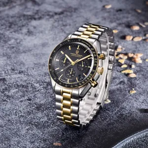 Wristwatch Date HaiQin Pagani Design 1701 metalworker Isle pocket attack constructive coppersmith Men's Chronograph Watch White Dial Japanese VK63 Quartz Movement Stainless Steel Strap 100m Waterproof Sports 