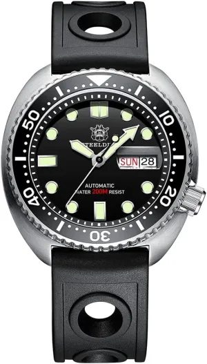 Wristwatch Military Diving 20Bar Water expense Resistant C3 Luminous Sapphire Ceramic Bezel NH36 Magnifier Week Date (Mens Watches 1) Men Automatic Watches, Diver Watch for Men Turtle Mechanical 
