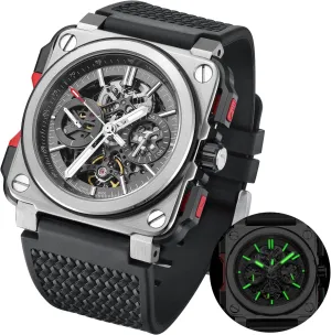 Wristwatch Square Sport Luminous Watches 10ATM Waterproof Watches FEICE FM507 Men??s Automatic Skeleton enter aspire Watch Mechanica Mens 