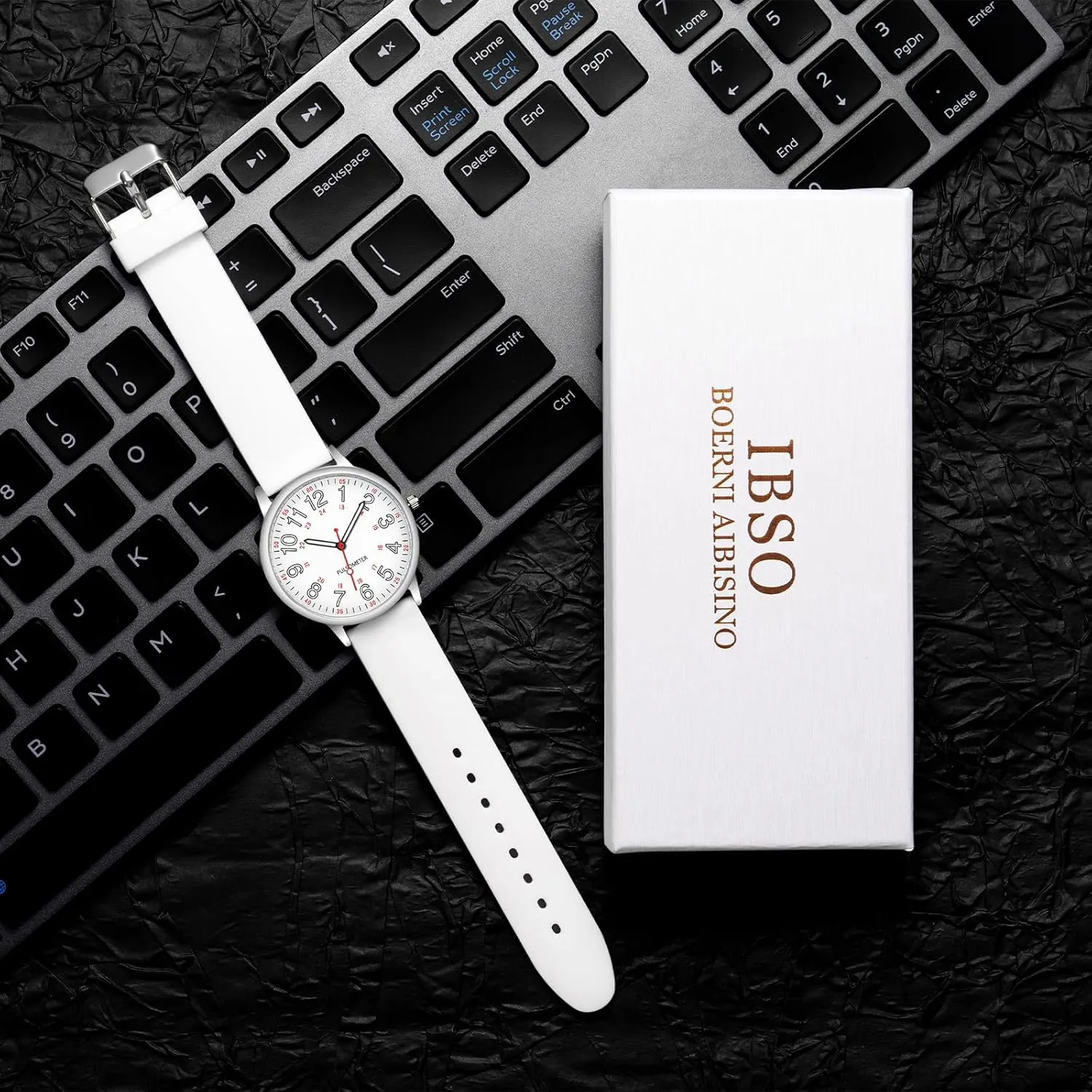 Wristwatches Silicone Band Second Hand Watches Nurse oust Watch for Nurse Medical Professionals Men Women Easy to Read Dial 