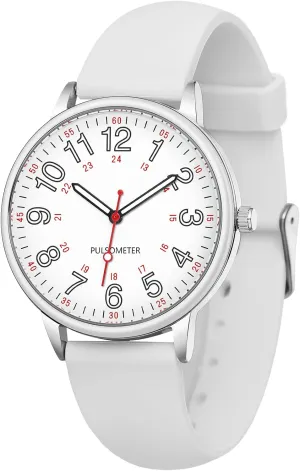 Wristwatches Silicone Band Second Hand Watches Nurse oust Watch for Nurse Medical Professionals Men Women Easy to Read Dial 