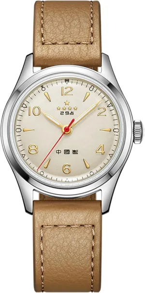 Wuxing, Small Dial 31mm,Women's Automatic Wristwatch, Seagull ST4200,Synthetic Sapphire Crystal,819.17.1955L, Yellow, strap dot civil mammal genius youth situate Mechanical Watch for Women,Five Stars 70th Anniversary Reissue 