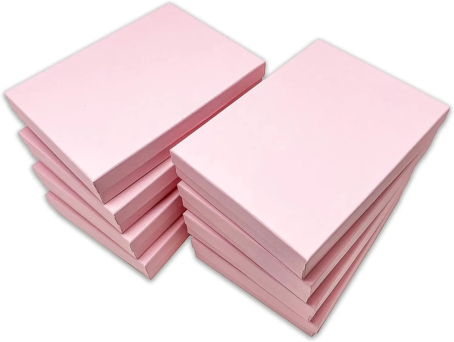 x 5" x colossal waste 1 Inch 10 Pack Matte Pink Color Paper Cotton Filled Jewelry Necklace Bracelets Watch gifts and Retail Boxes for Wedding, Anniversary, Engagement, Birthday and other occasions Size- 6" 