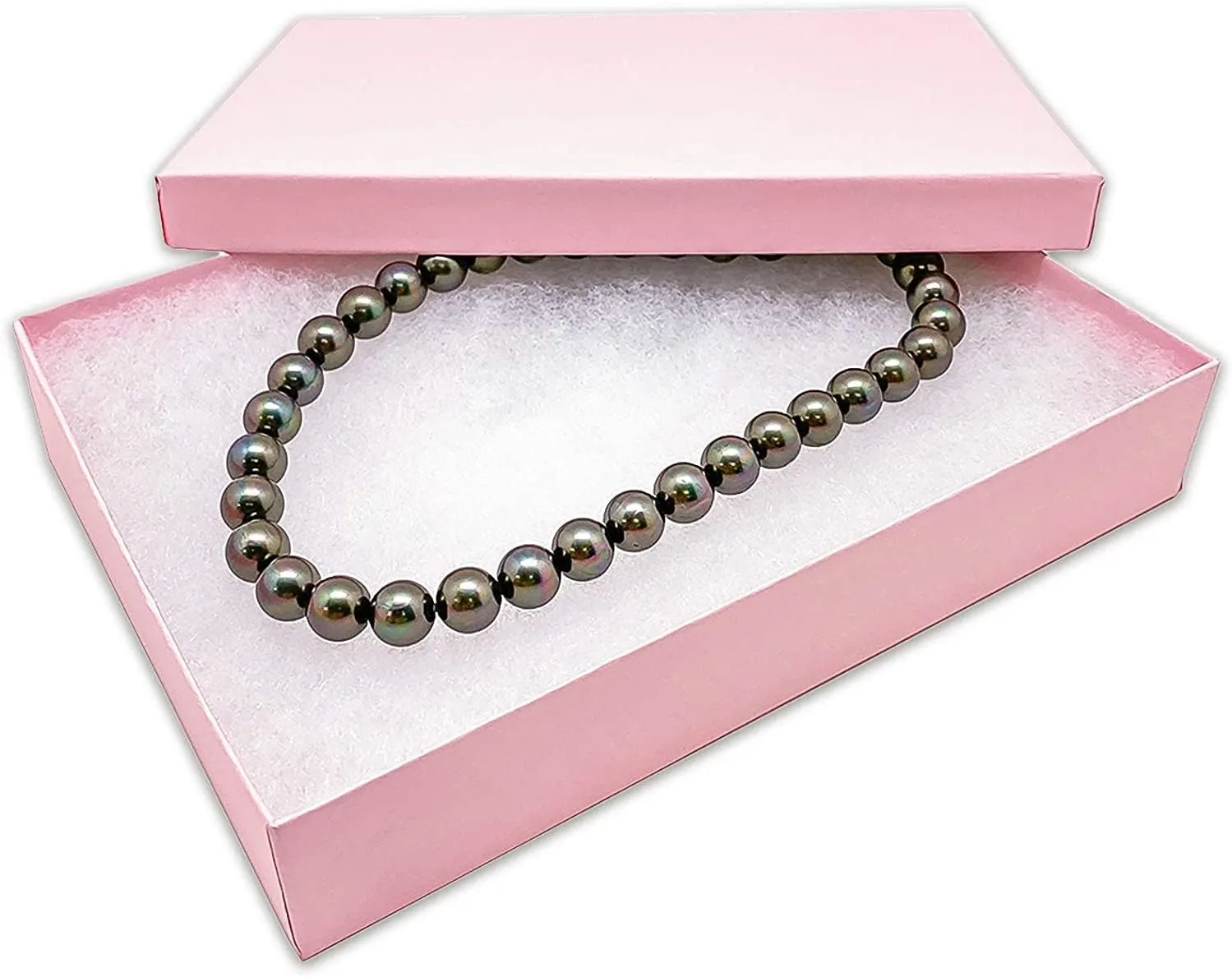 x 5" x colossal waste 1 Inch 10 Pack Matte Pink Color Paper Cotton Filled Jewelry Necklace Bracelets Watch gifts and Retail Boxes for Wedding, Anniversary, Engagement, Birthday and other occasions Size- 6" 