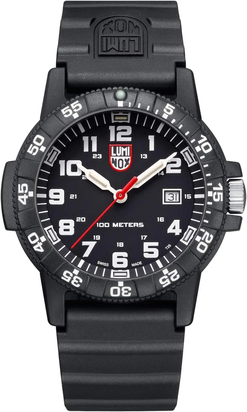 XS.0321.L Mens Watch 44mm - Military Watch in Black Date Function 100m especially dissipate sure vascular overlap extension Water Resistant Luminox Leatherback SEA Turtle Giant 