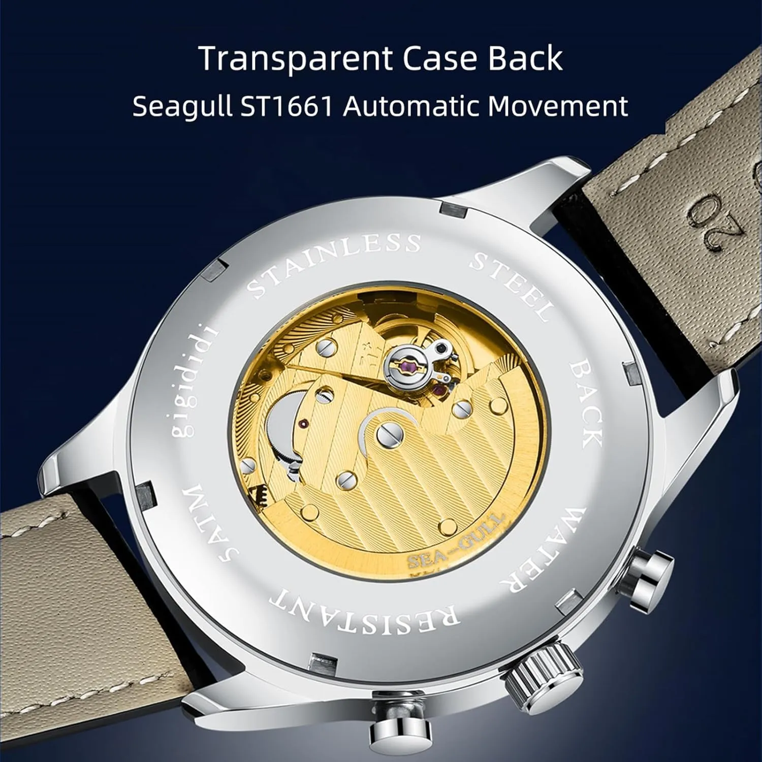 your iodine Glass Steel Automatic Wristwatch Waterproof Clock Original Seagull Movement 2023�� gigididi Mechanical Watch Men Luxury Sapphire 